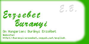 erzsebet buranyi business card